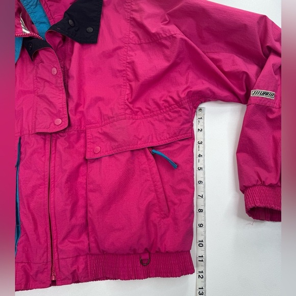 Helly Hansen VTG Late 80’s Neon Pink Ski Shell Jacket Womens Size Medium - Picture 8 of 11